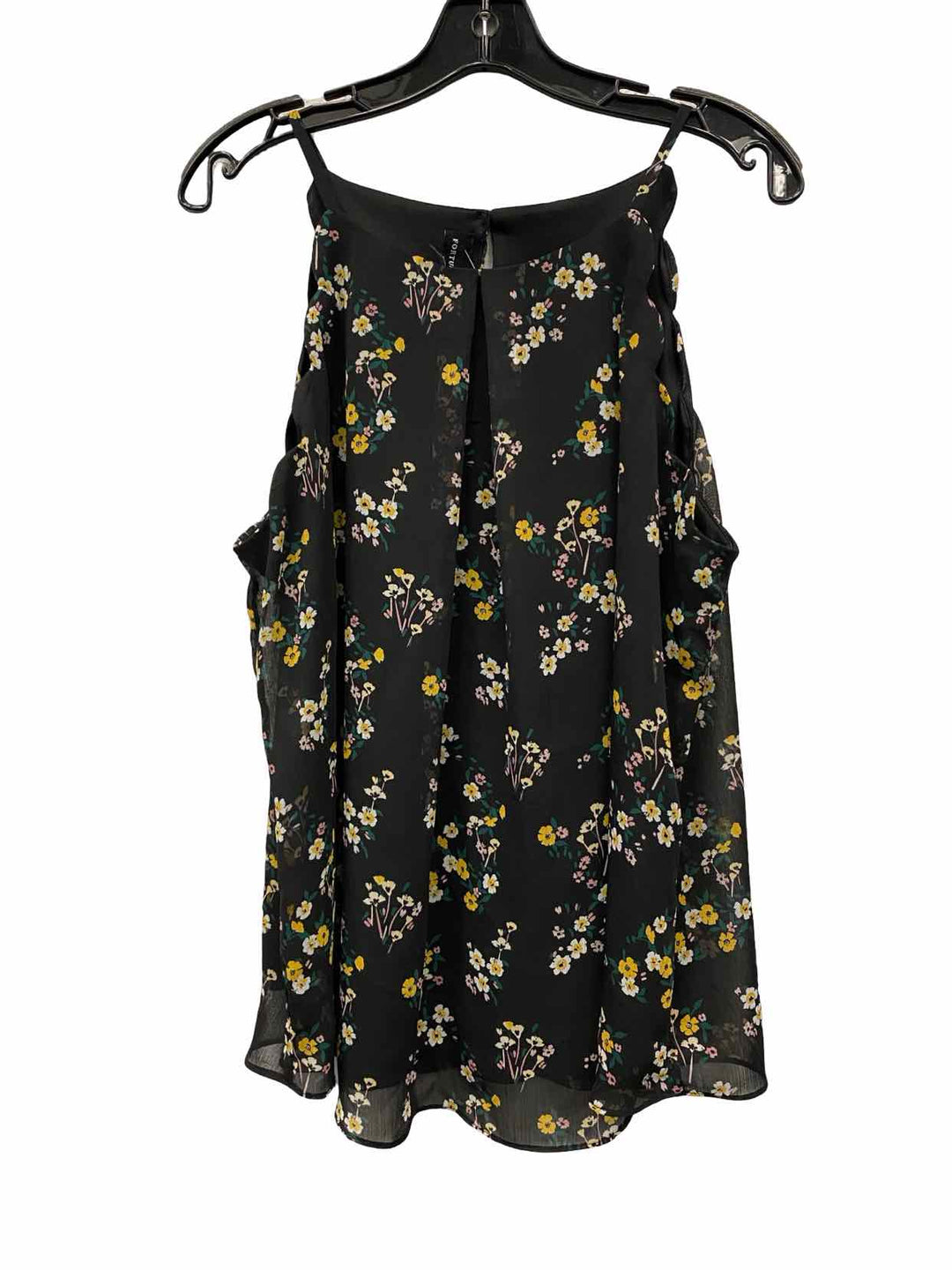 Fortune + Ivy Size XL Black Yellow & Pink Floral Tank Top