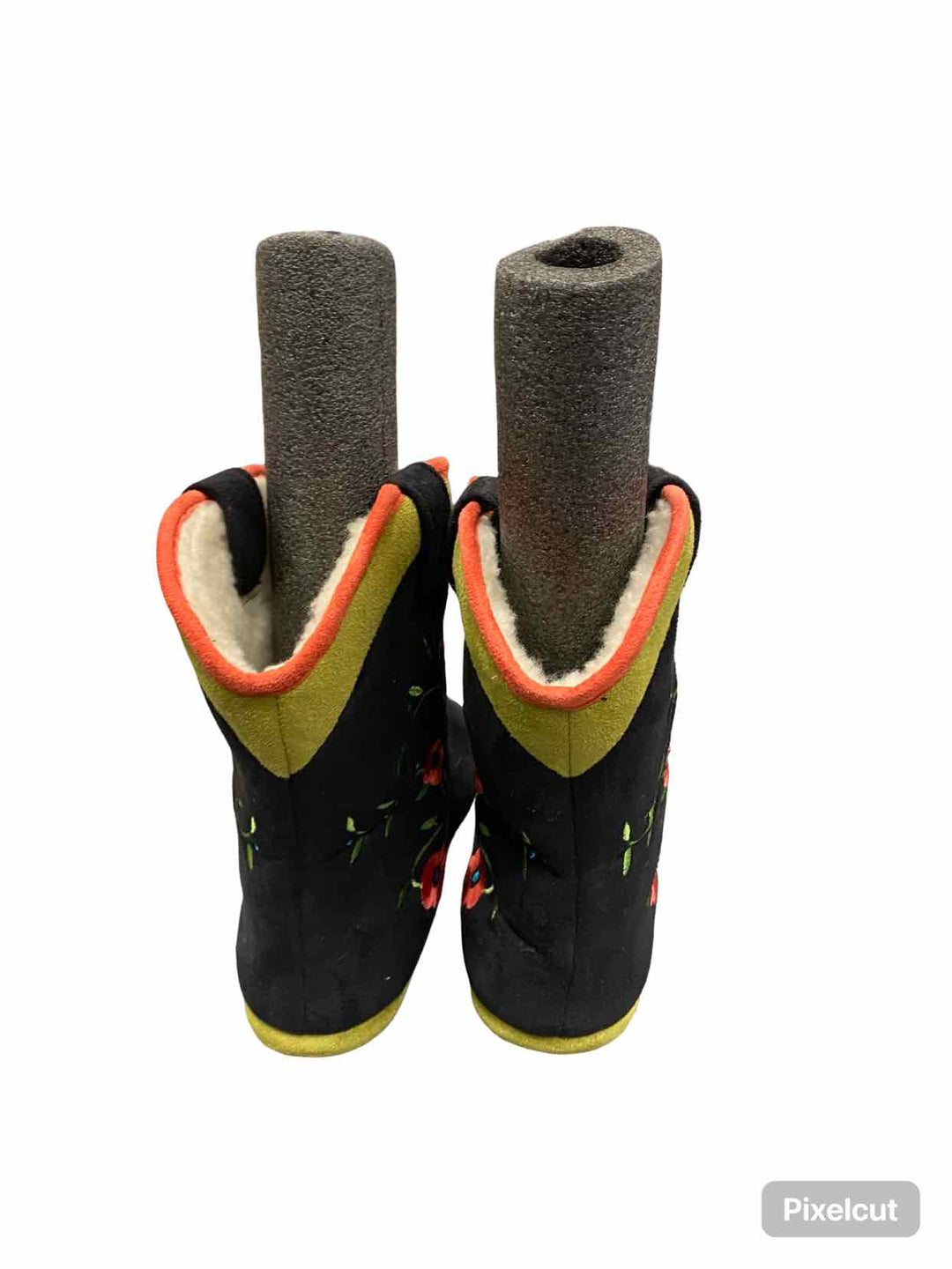 Ciccia Bella Shoe Size 9.5 Black Green & Red Boots(Ankle)