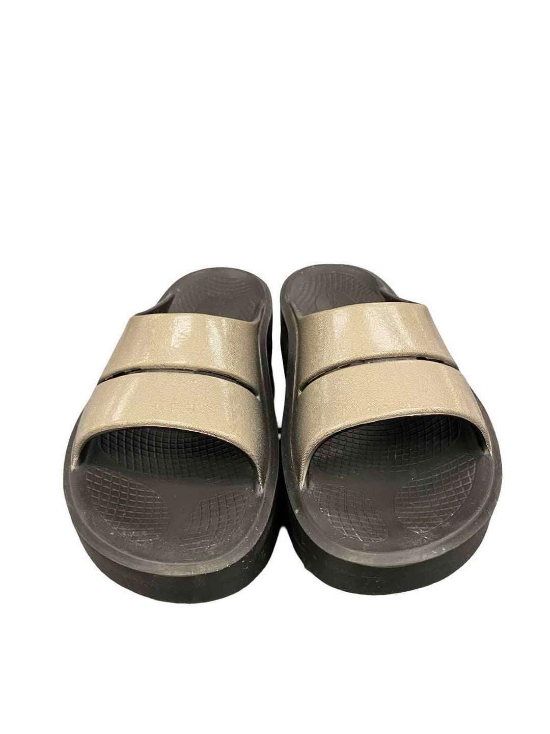 Oofos Shoe Size 8 Gray OOmega OOahh Luxe Platfrom Slide Sandals
