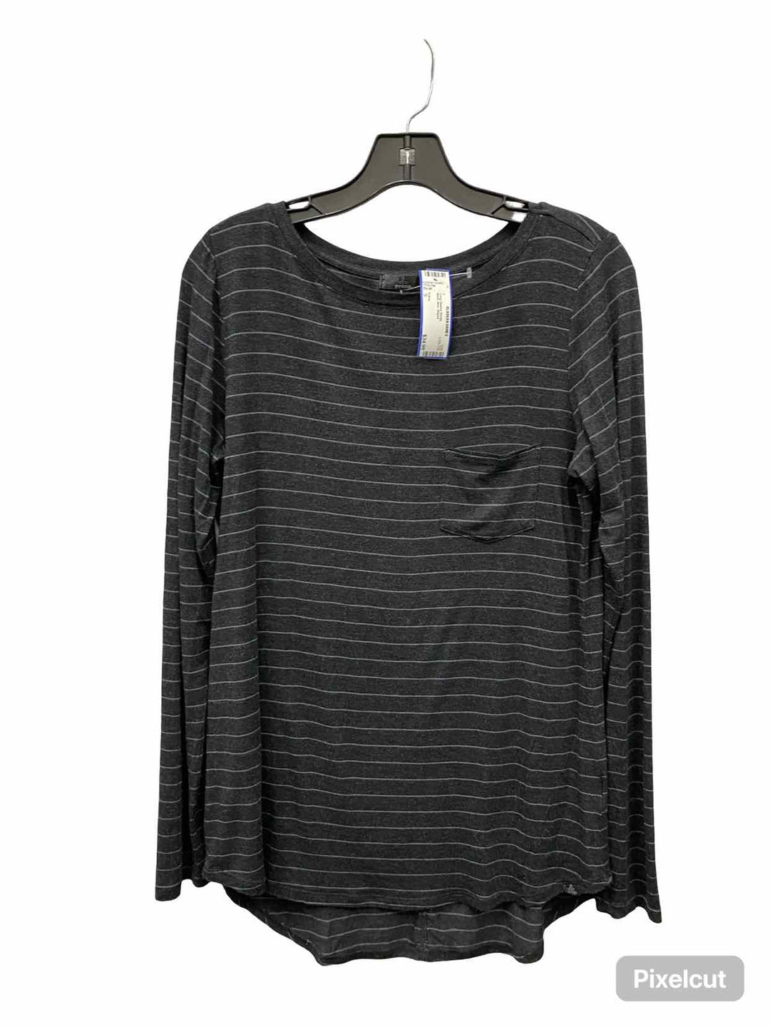 PrAna Size S Black Blue Striped Long Sleeve Shirts