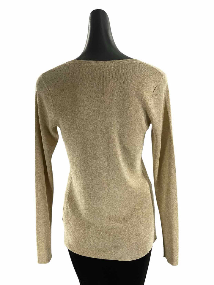 Eileen Fisher Size S Tan Sparkle Long Sleeve Shirts