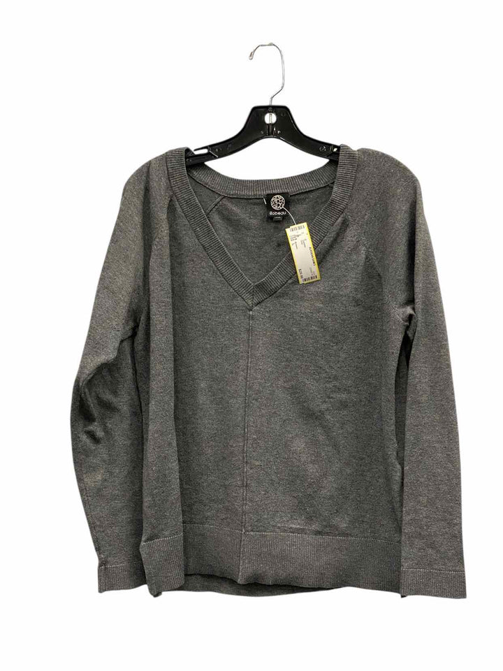 Bobeau Size L Gray Sweater