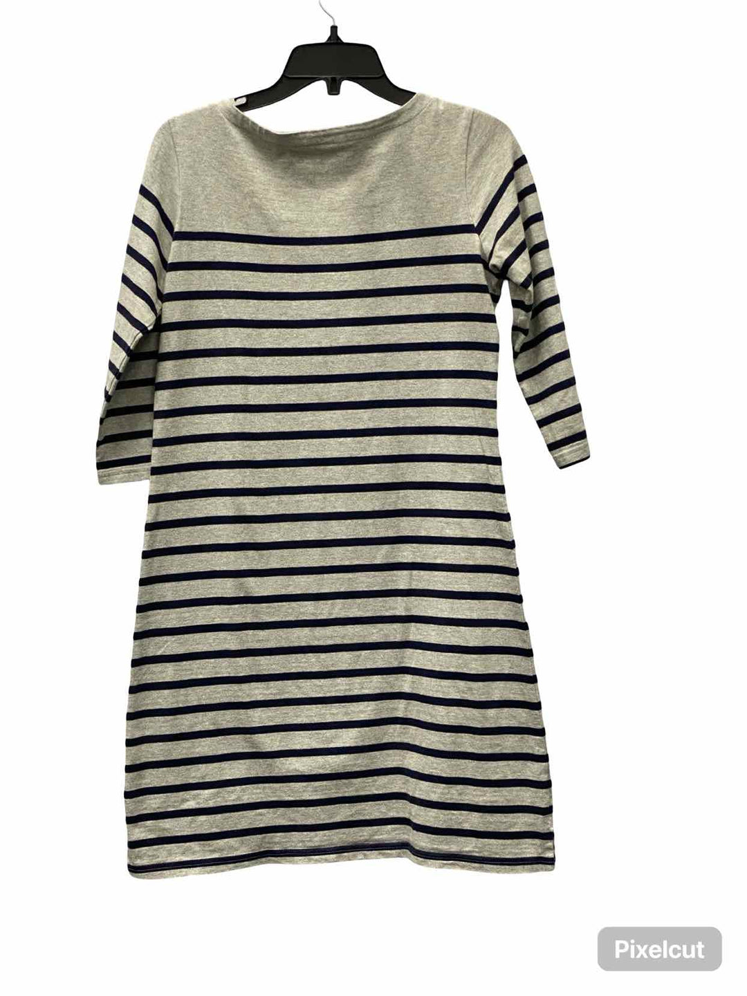 LL Bean Size XS Grey navy Striped Dress