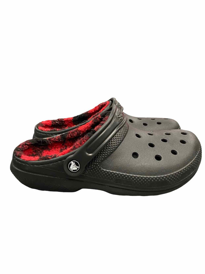 Crocs Shoe Size 9 Black Red Lined Flats