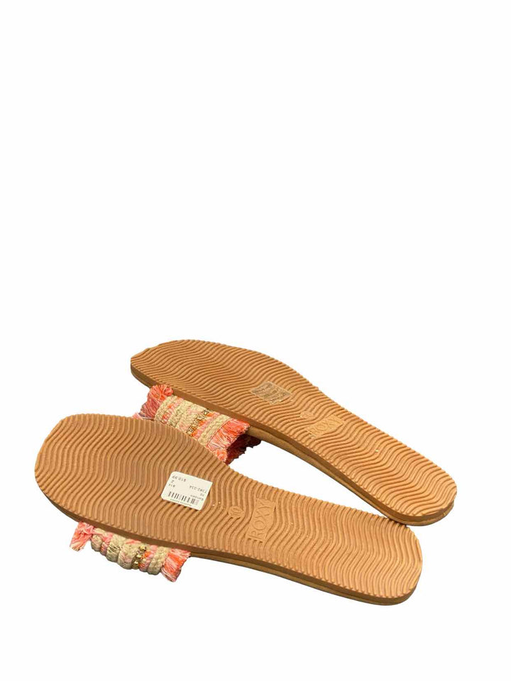 Roxy Shoe Size 10 Brown Pink Sandals