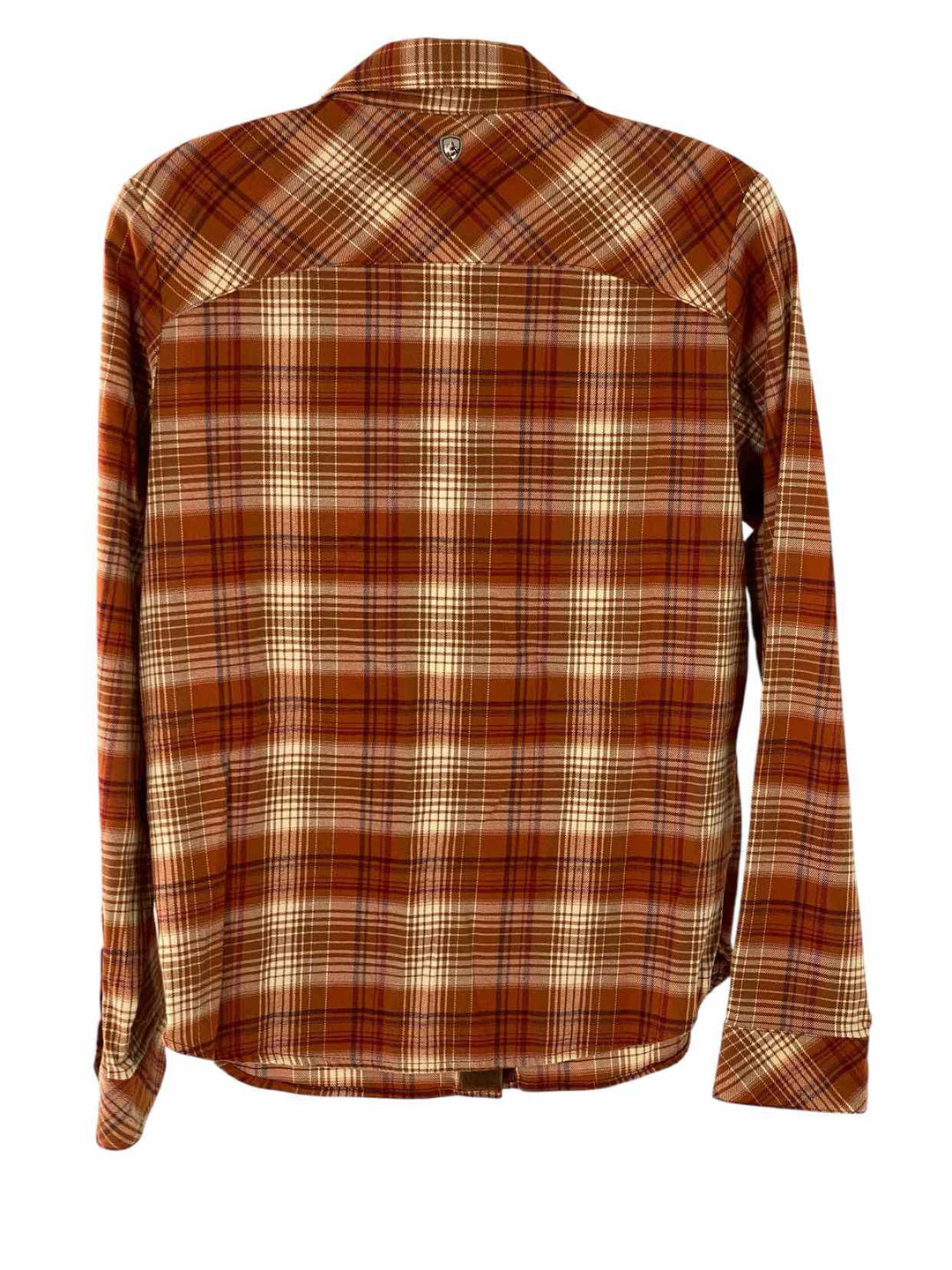 Kuhl Size S Orange Plaid Long Sleeve Shirts