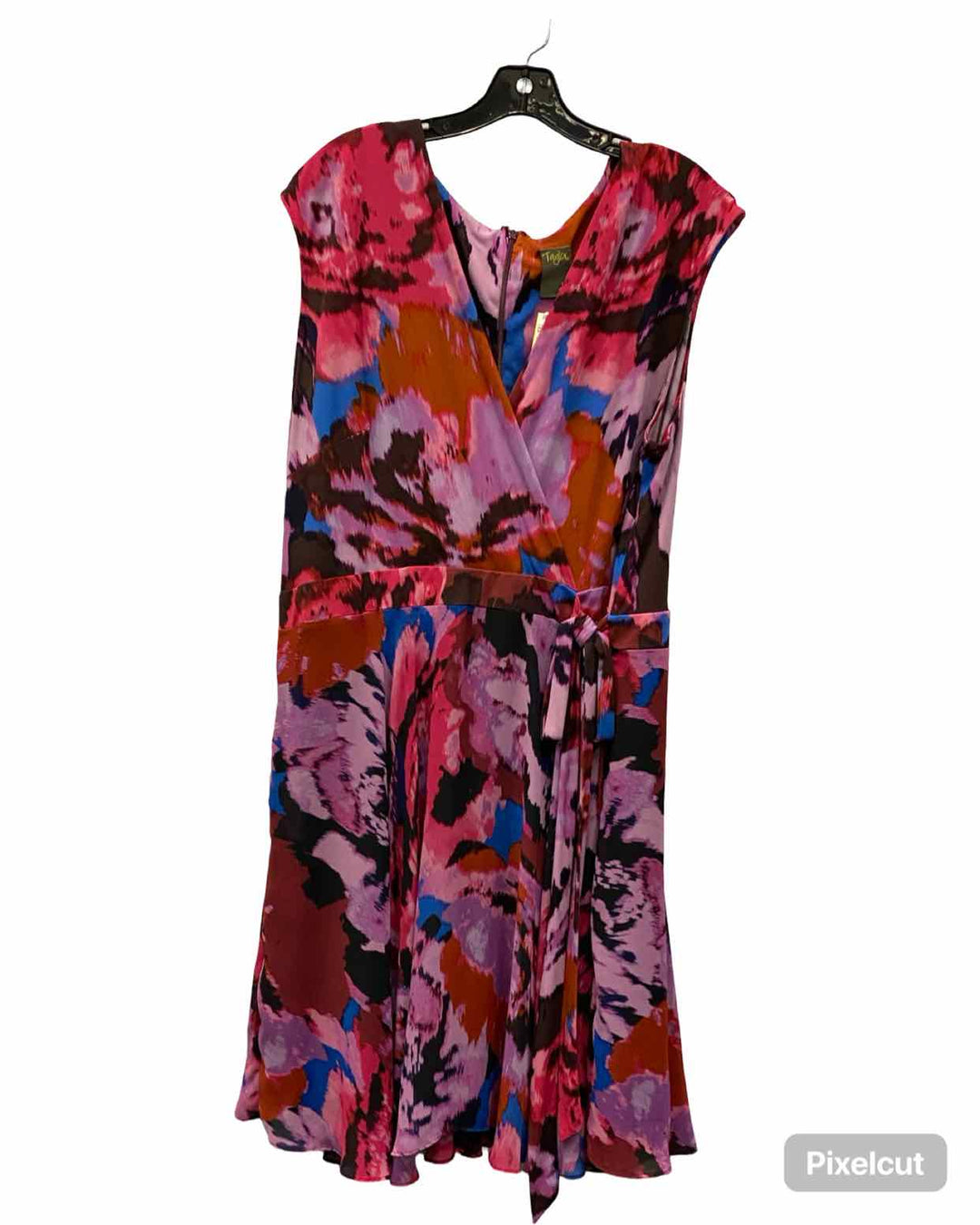 Taylor Size 18 Purple Pink & Orange Print Dress