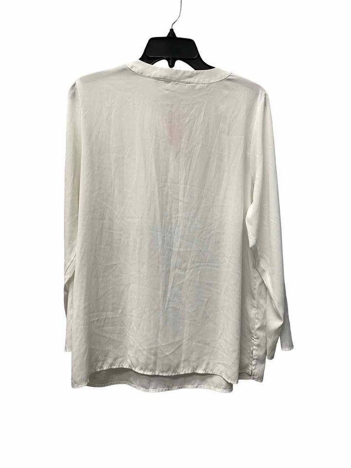 Susan Graver Size S White Long Sleeve Shirts