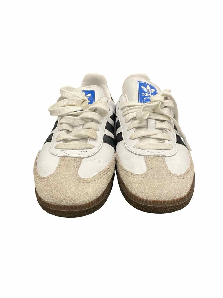 Adidas Shoe Size 8 White Black Leather Samba Sneakers