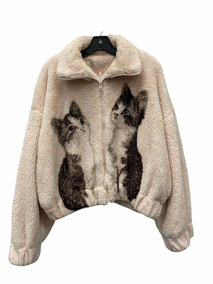 Kimchi Blue Size M Pink Cat Jacket (Outdoor)