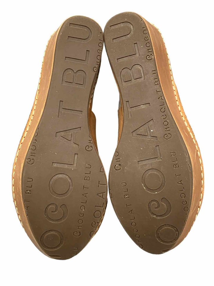 Chocolat Blu Shoe Size 6.5 Brown Leather Open Toe Heels