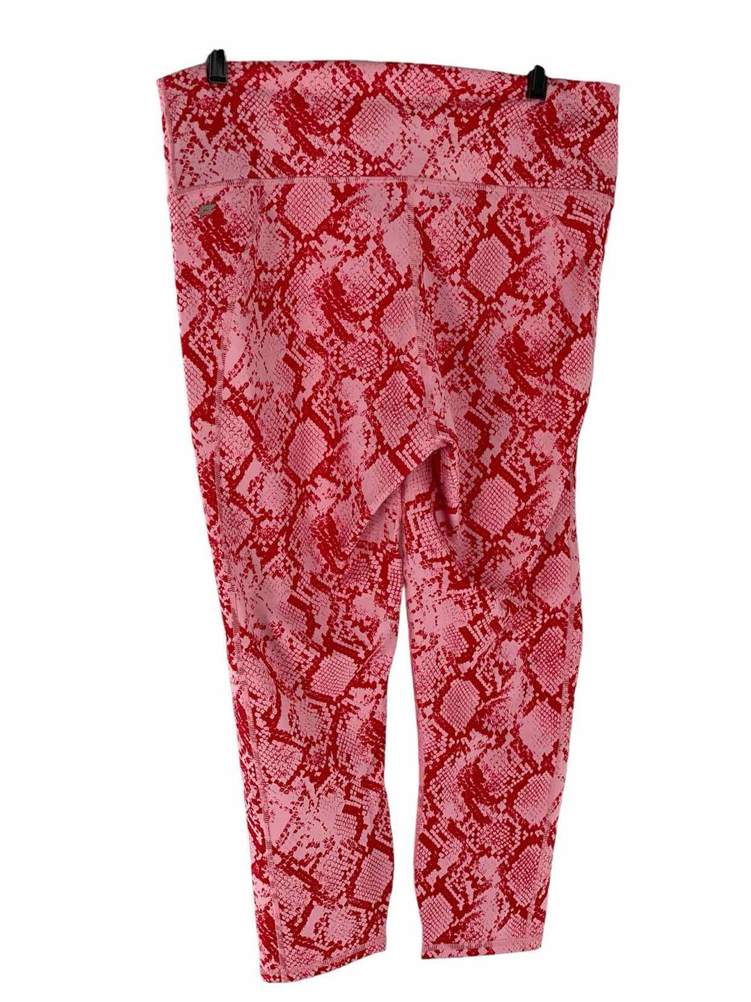 Fabletics Size XL Pink Red Snake skin Power Hold Athletic Pants