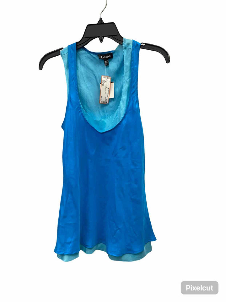 Bebe Size XS Blue Silk NWT Tank Top