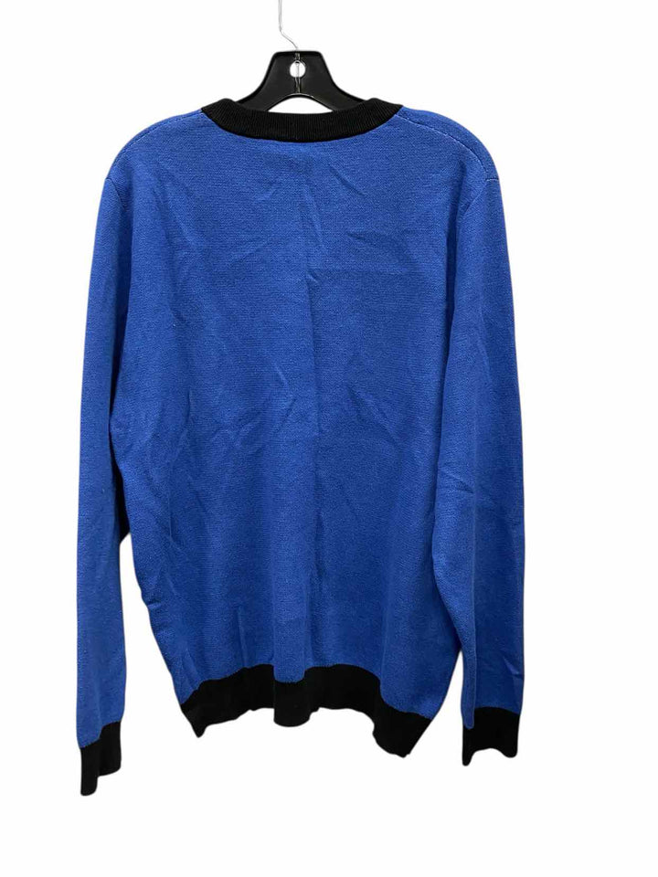 Unknown Brand Size XL Blue Black 55% Cotton Sweater