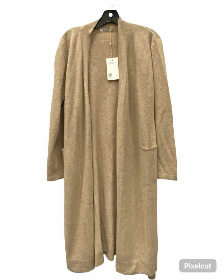 Quince Size L Tan 100% cashmere Sweater