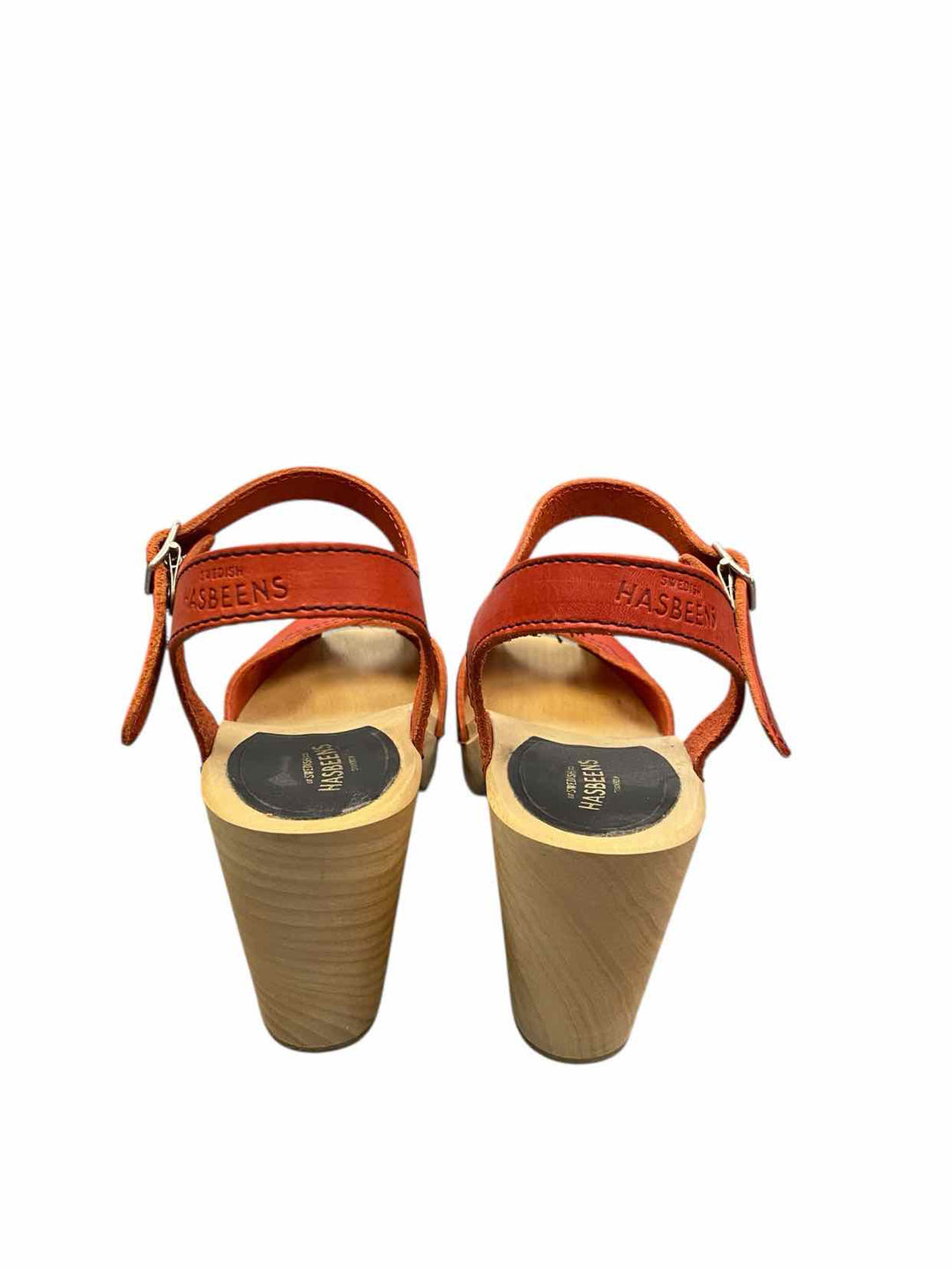 Hasbeens Shoe Size 40 Red Wood Heels
