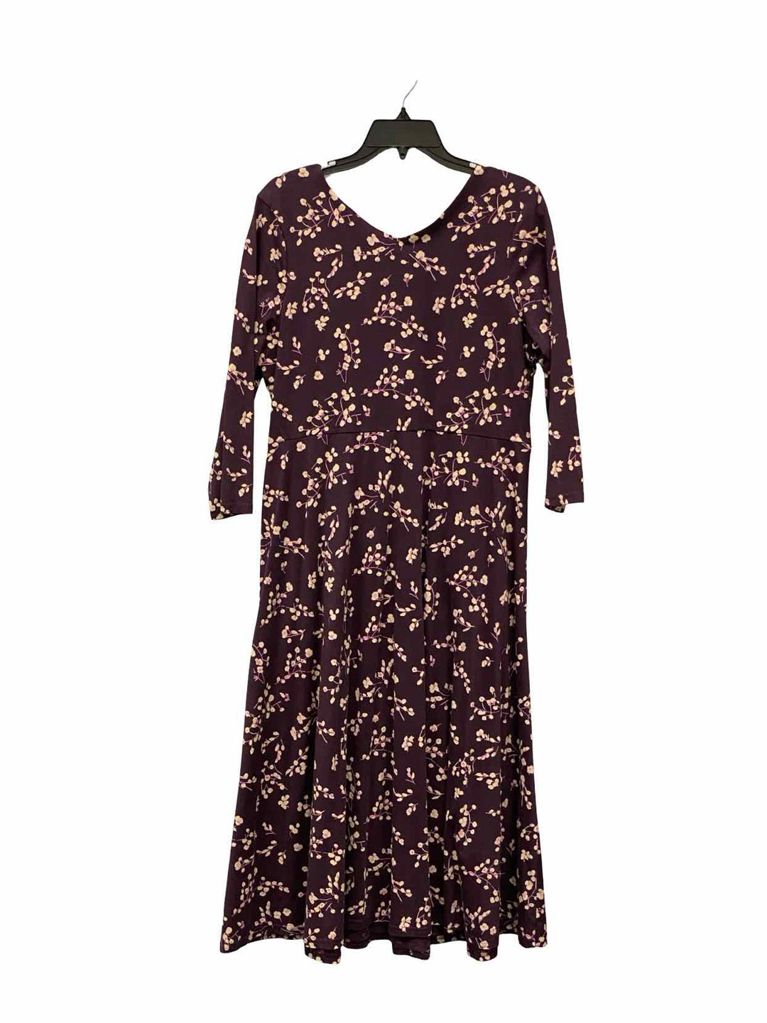 Pact Size L Purple Floral Dress