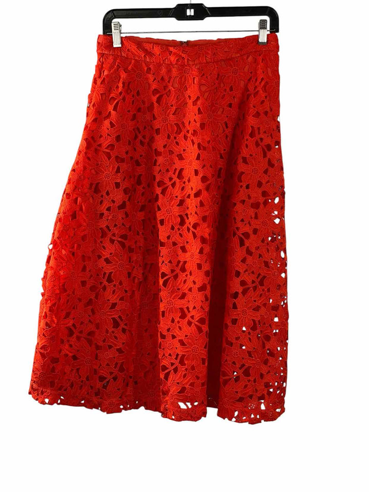 Banana Republic Size 4 Orange Floral Skirt