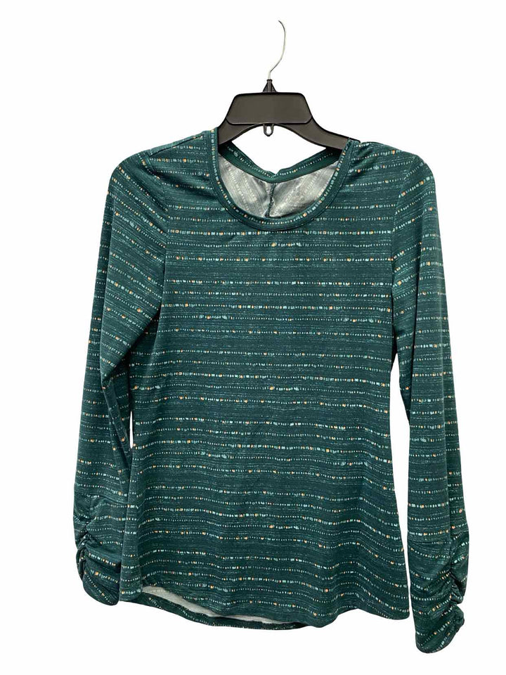 Title Nine Size S Green Print Long Sleeve Shirts