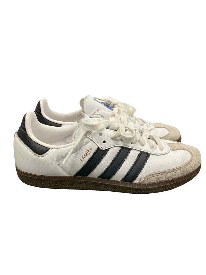 Adidas Shoe Size 8 White Black Leather Samba Sneakers