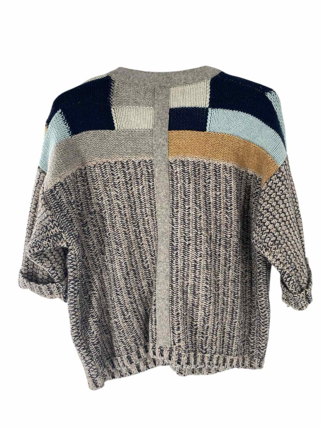 Sparrow Size L Light Brown navy Knit Cardigan Sweater