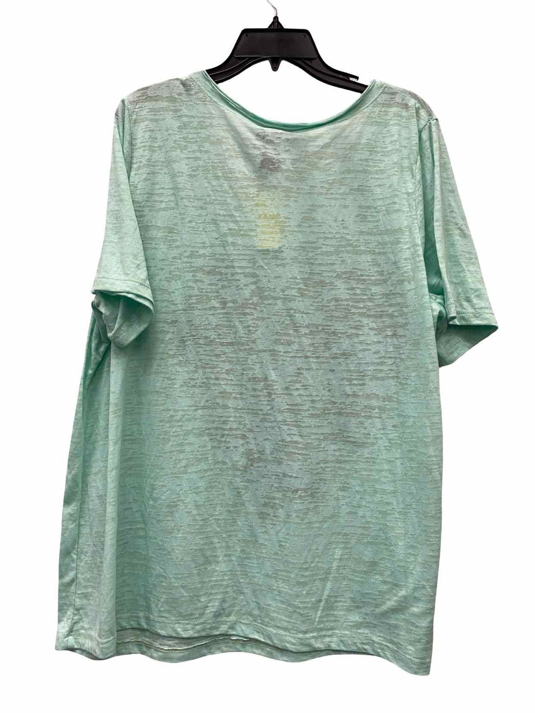 Lane Bryant Size 3X Mint Floral Short Sleeve Shirts