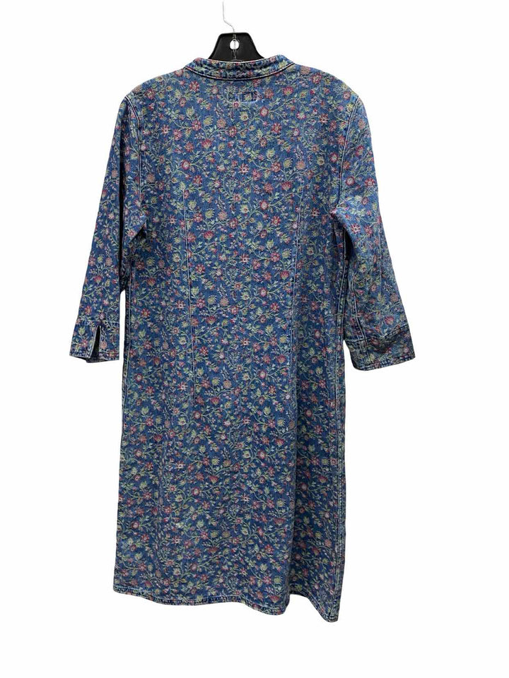 THE TERRITORY AHEAD Size 12 Blue Floral 100% cotton Dress