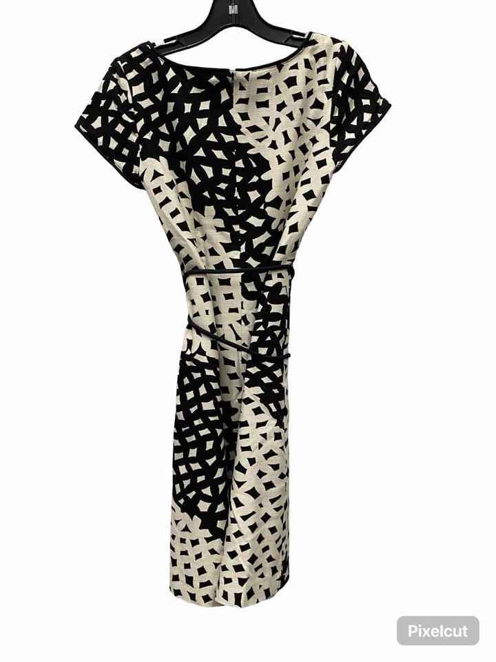 Talbots Size 2 Black White Dress