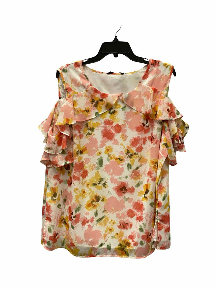 Bloomchic Size 14-16 Pink Floral Tank Top