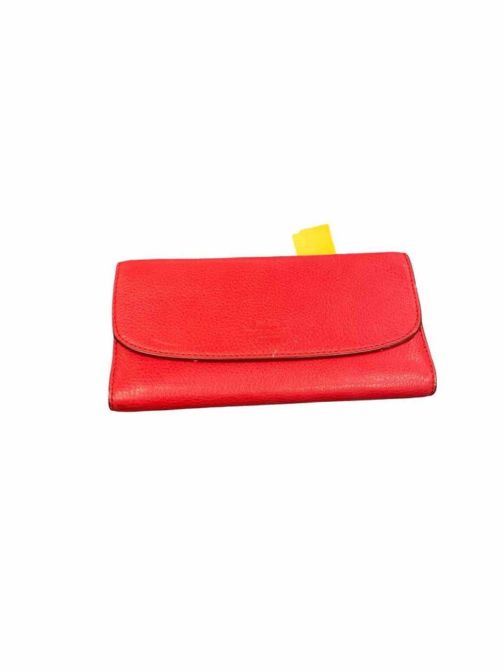 COACH Red Check Book Wallet