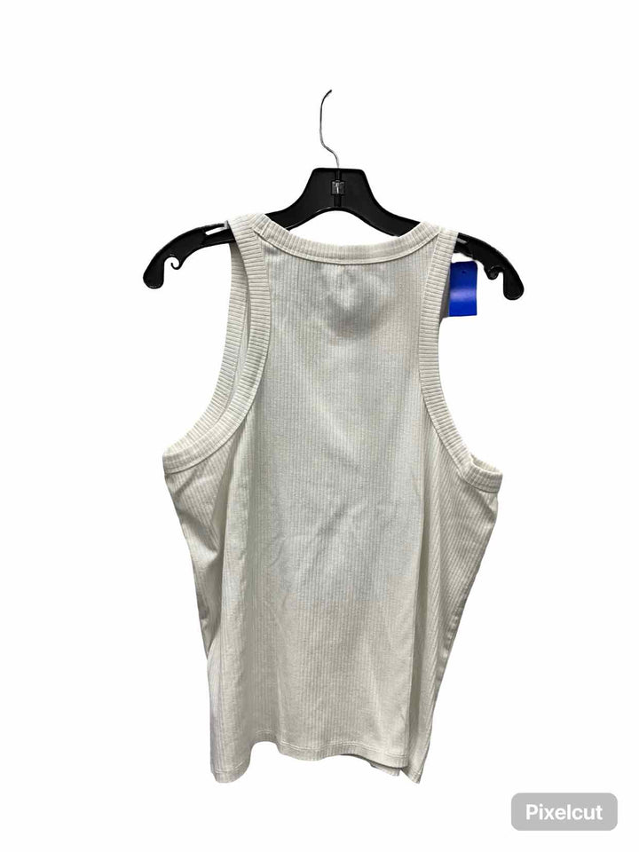 Gap Size XL White Ribbed Tank Top