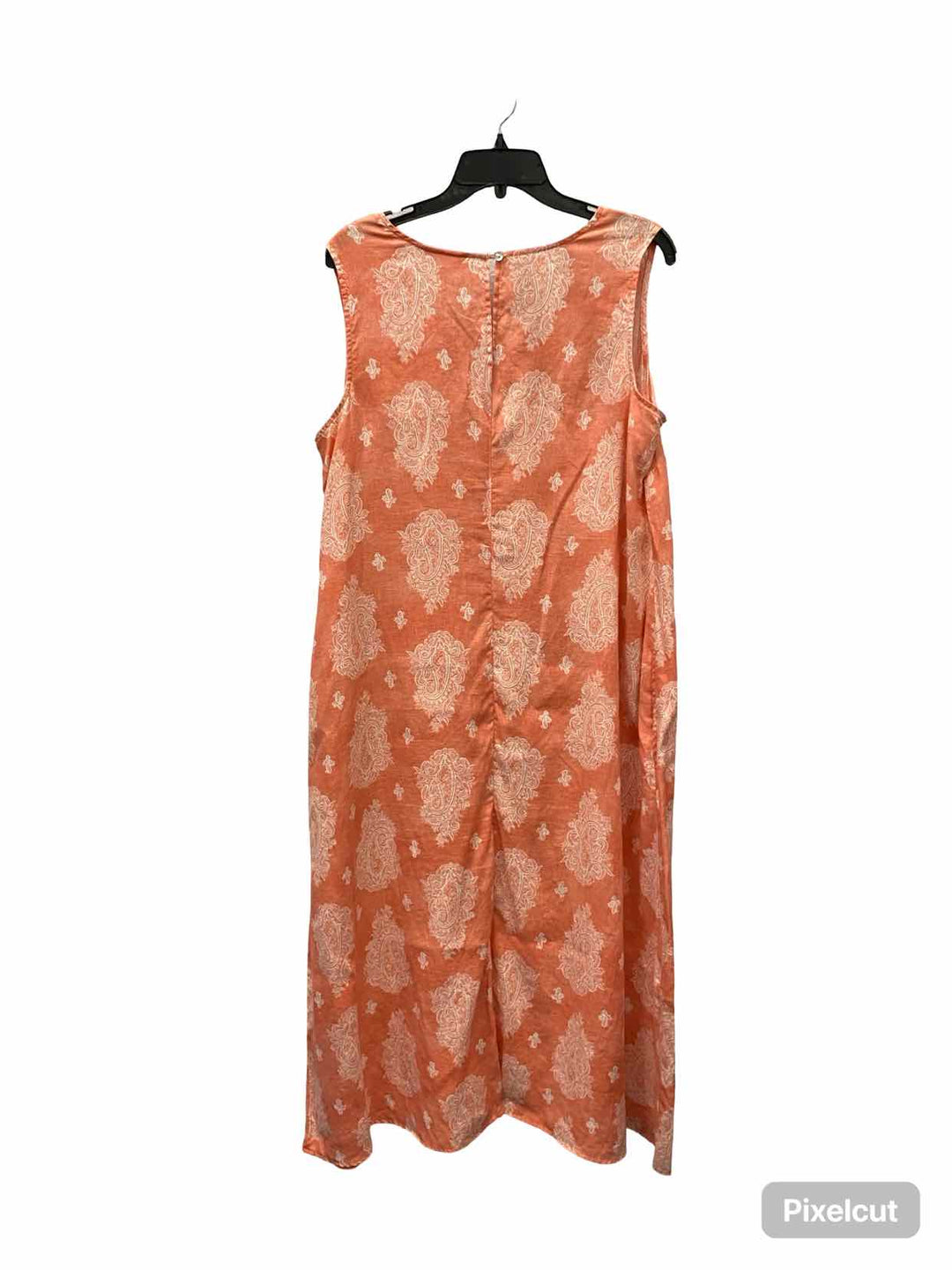 J Jill Size XL Pink Print 100% Linen Dress