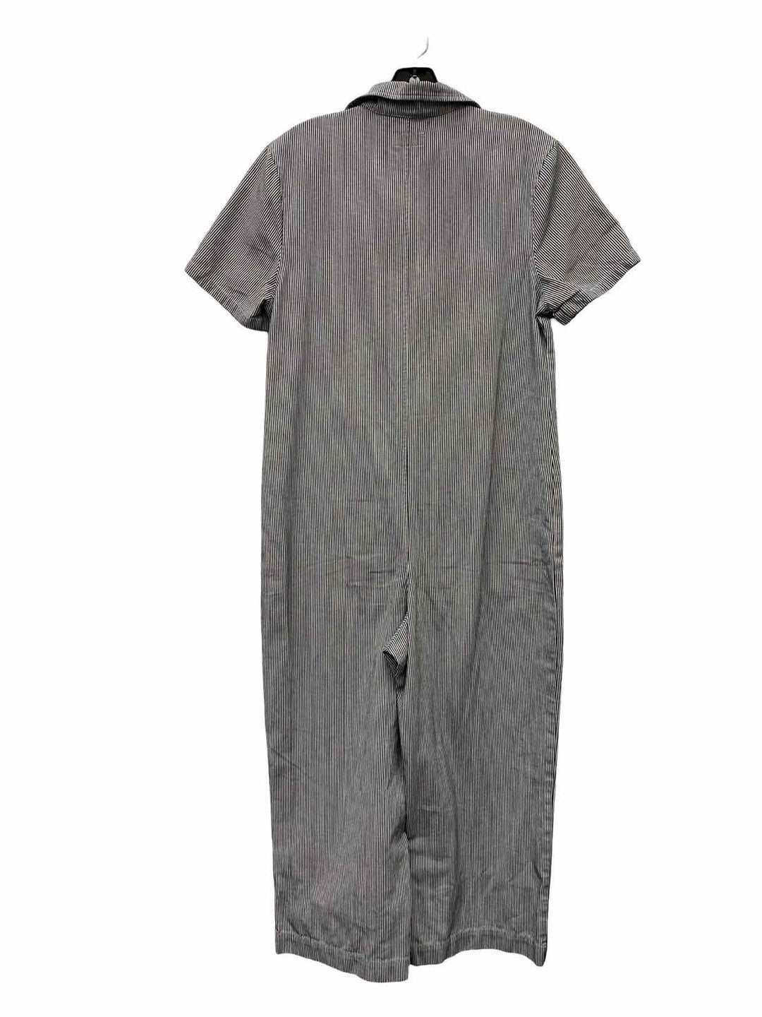 Brixton Size M Black White Stripe Dress