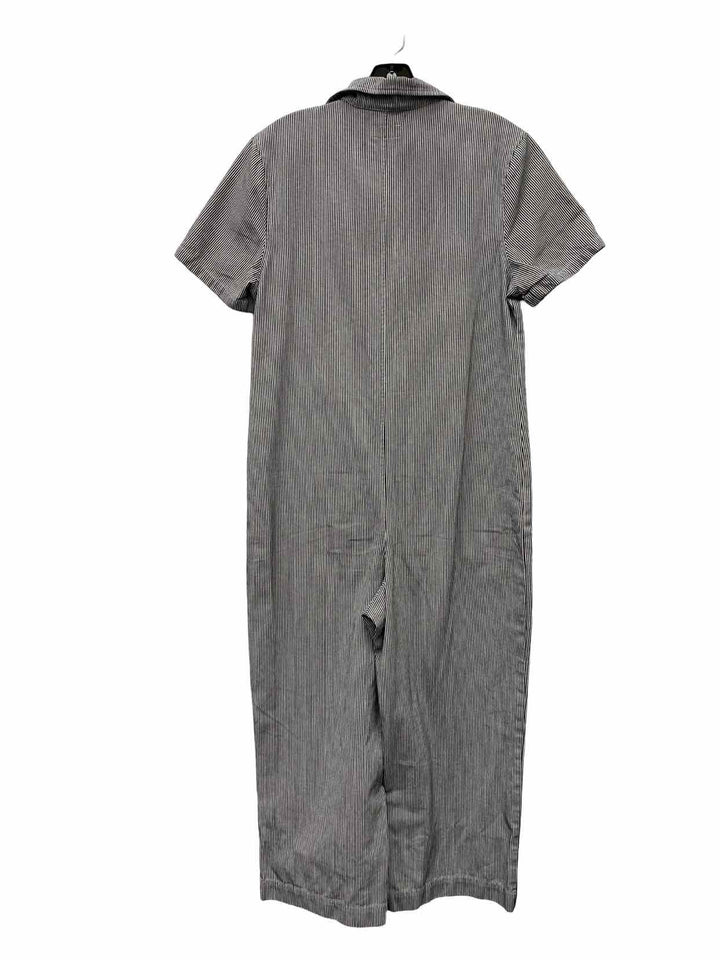 Brixton Size M Black White Stripe Dress