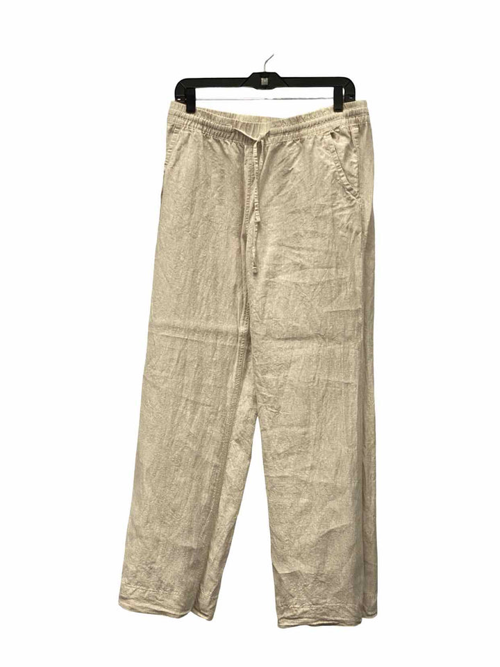 LL Bean Size 12 light beige 100% Linen Pants