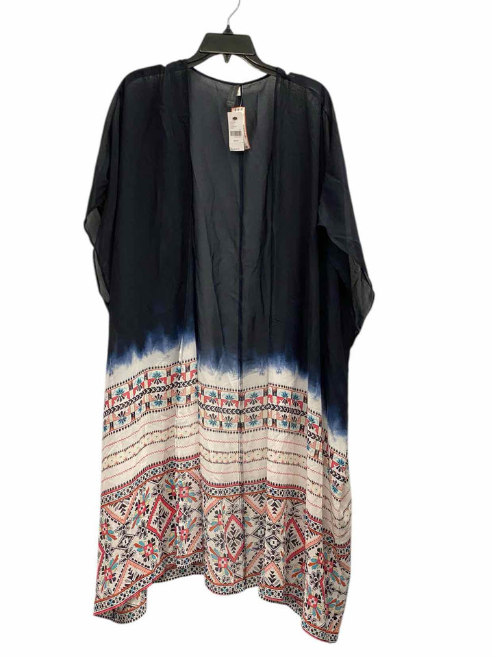 Lane Bryant Size One Size Blue Cardigan Short Sleeve Shirts