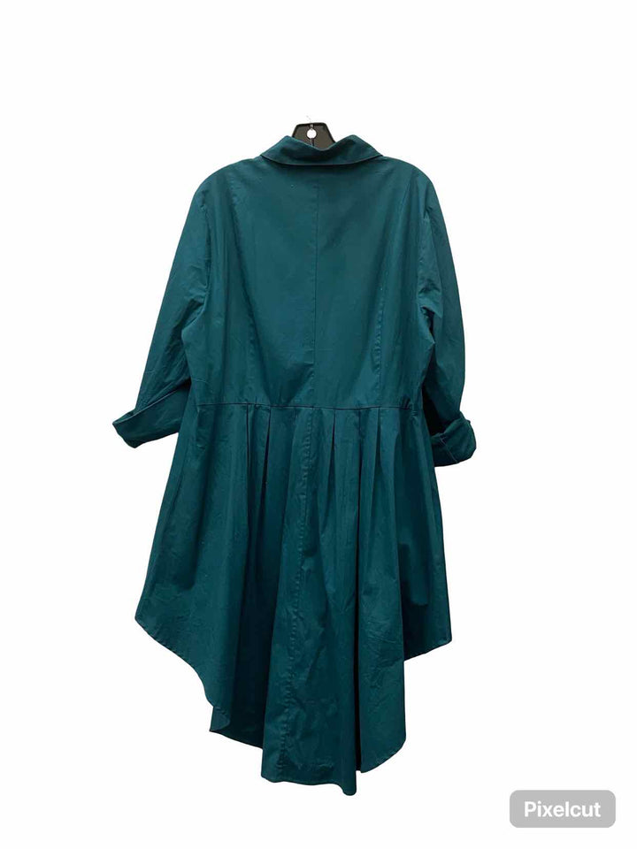 Lane Bryant Size 18 Aqua tunic Long Sleeve Shirts