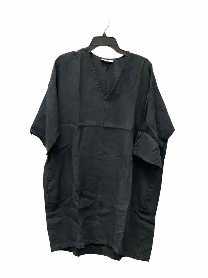 Bryn Walker Size L Navy Linen Long Sleeve Shirts