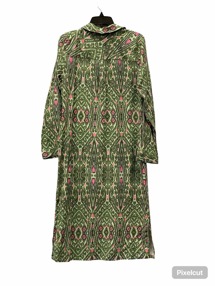Canyon Retreat Size S Green Pink Print Dress