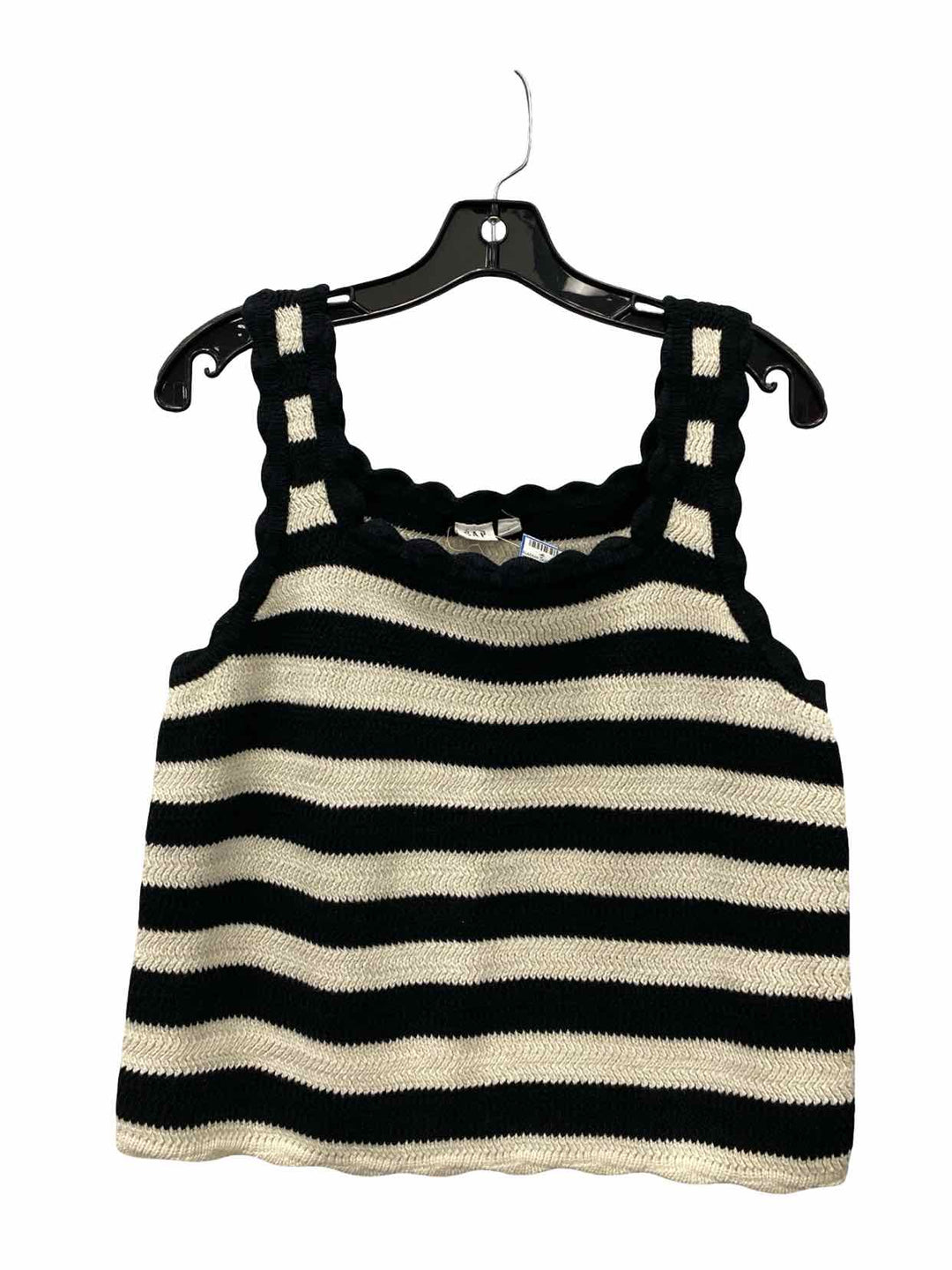 Gap Size L Black White Stripe Tank Top