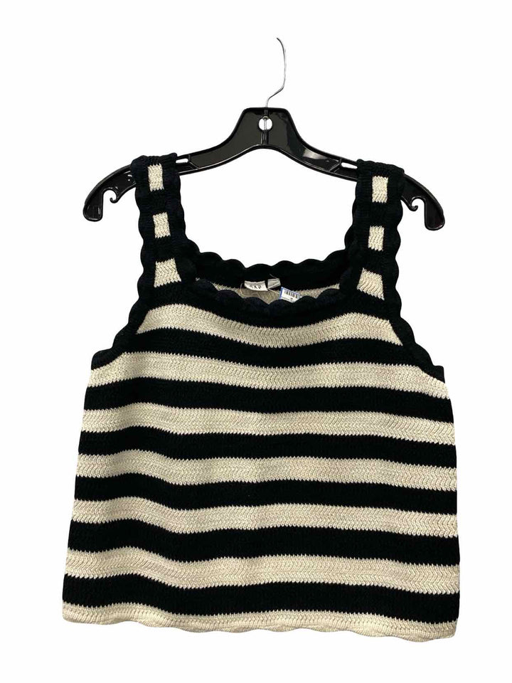 Gap Size L Black White Stripe Tank Top