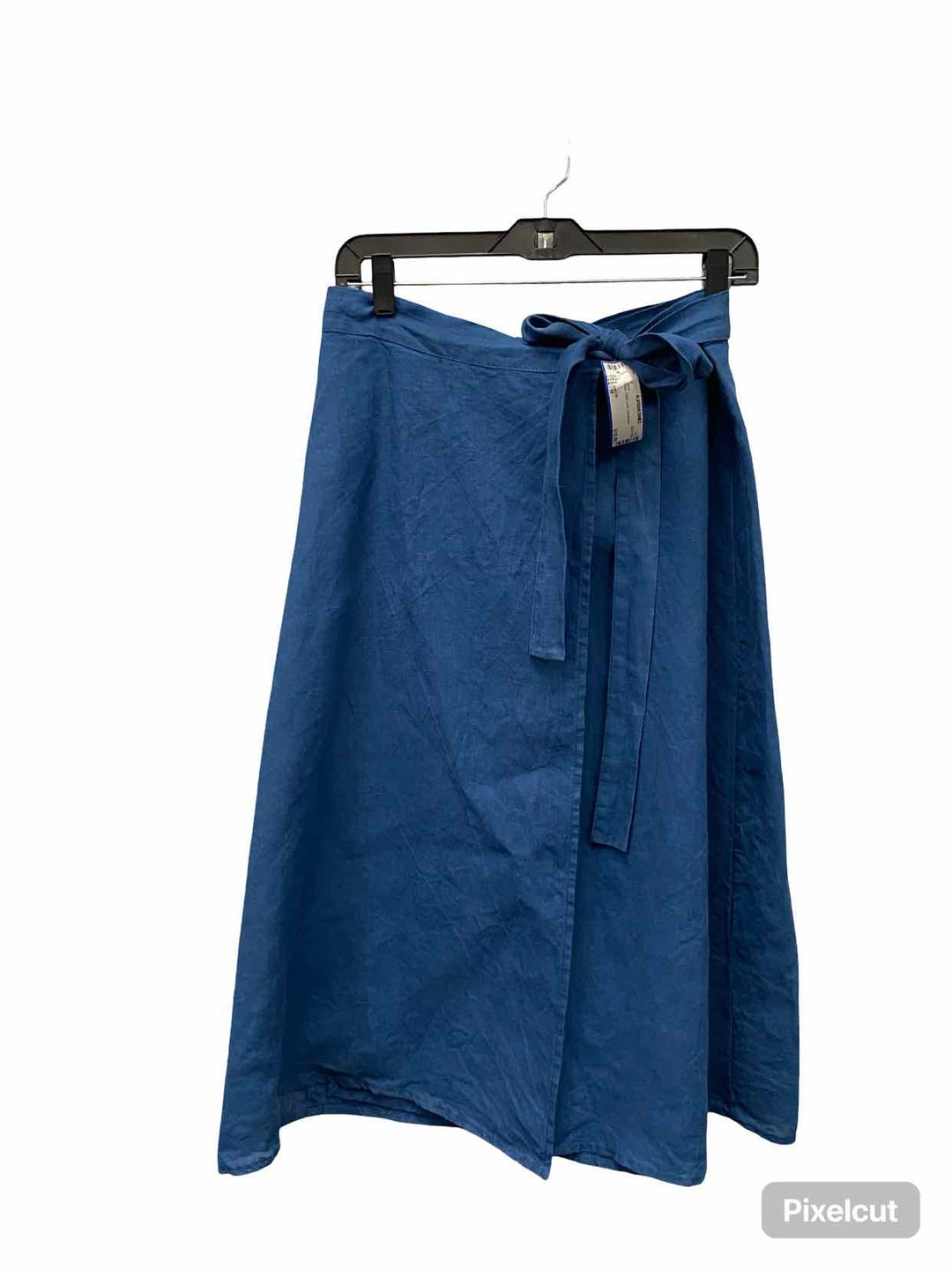 Len.Ok Size M Blue 100% Linen Skirt