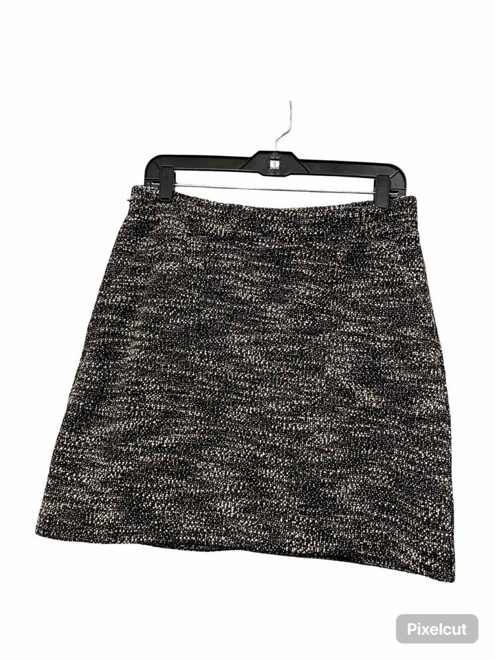 Loft Size M Black White Tweed Skirt