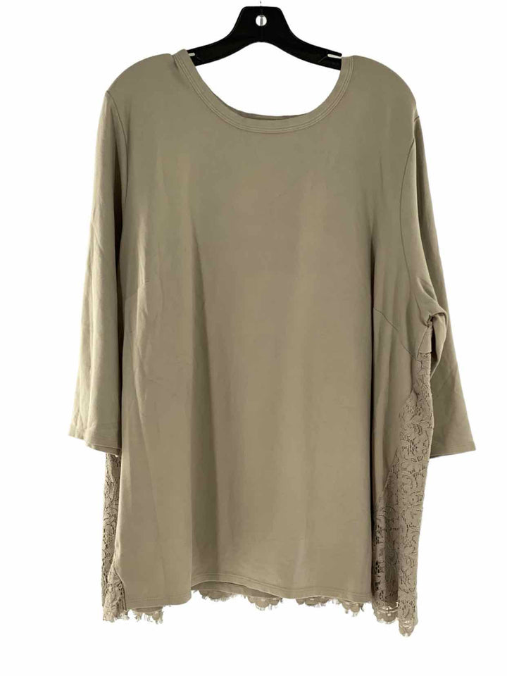 J.Jill Size 3X Beige Long Sleeve Shirts