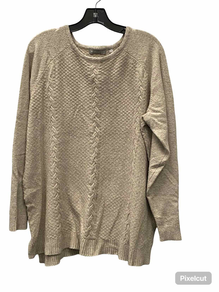 evolution Size 3X Beige Sweater