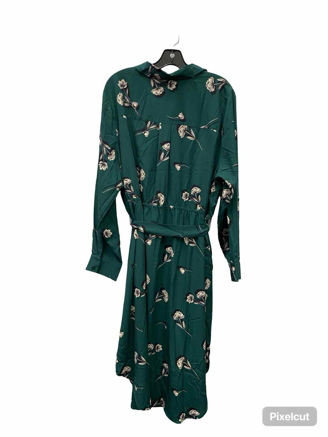 41 Hawthorn Size 2X Green Cream Floral Dress