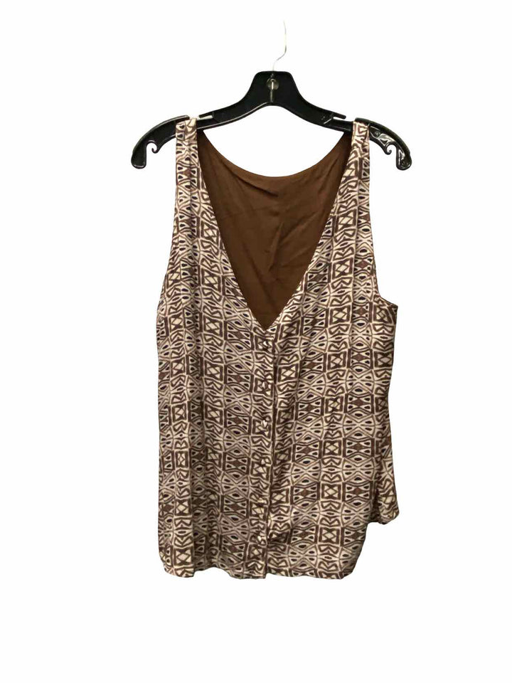 Noonday Collection Size L Tan Brown Tribal Tank Top