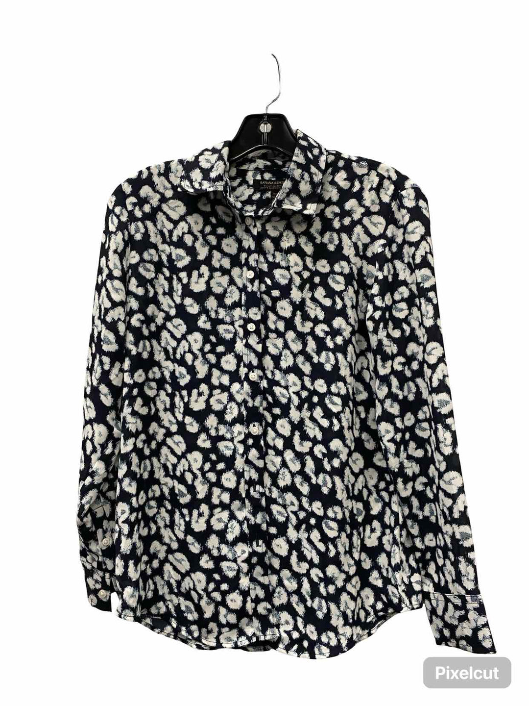 Banana Republic Size XS White Blue Long Sleeve Shirts