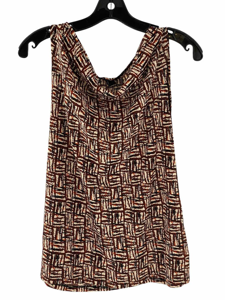 Alfani Size P/M Brown Beige Print Tank Top