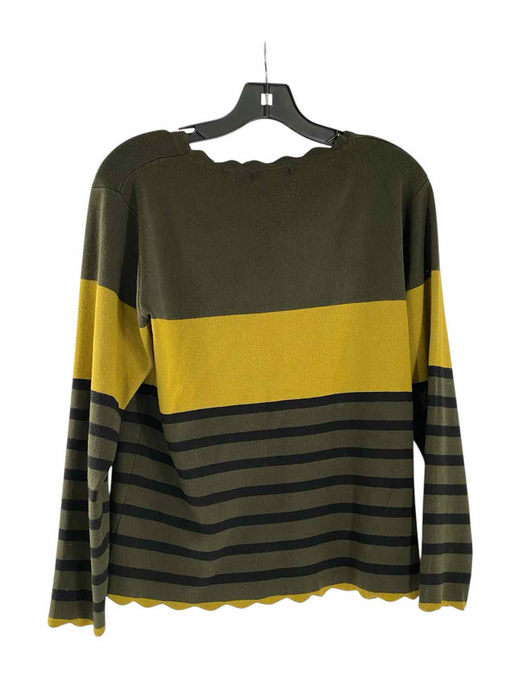 Hepburn Size L Green Stripe Sweater